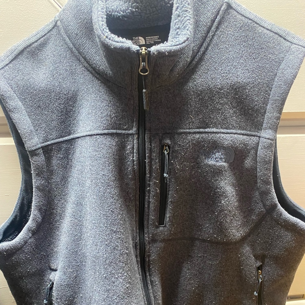 The North Face Blue fleece vest size XL